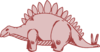 Pink Stegosaurus Clip Art